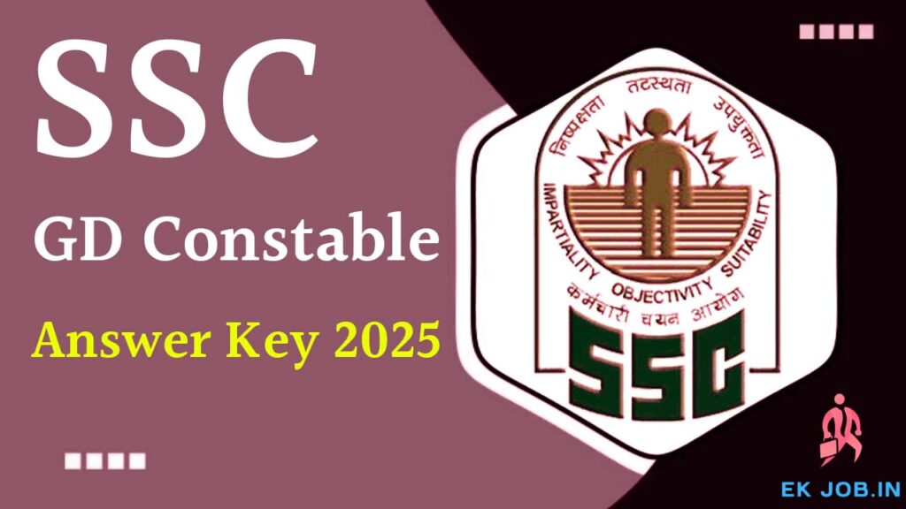 SSC GD Constable Answer Key 2025 Indiaplus.co.in