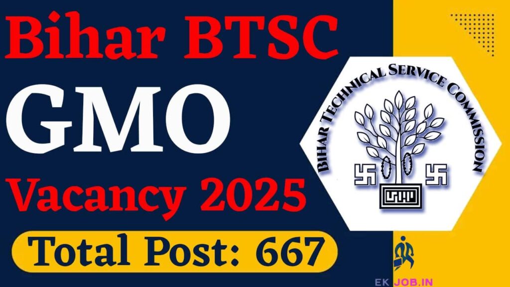 Bihar BTSC GMO Vacancy 2025 Indiaplus.co.in