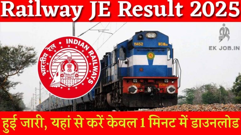 Railway JE Result 2025 Indiaplus.co.in