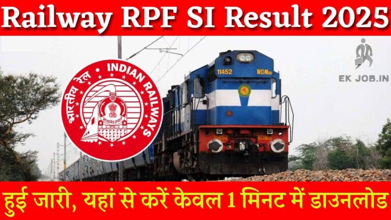 Railway RPF SI Result 2025 Indiaplus.co.in